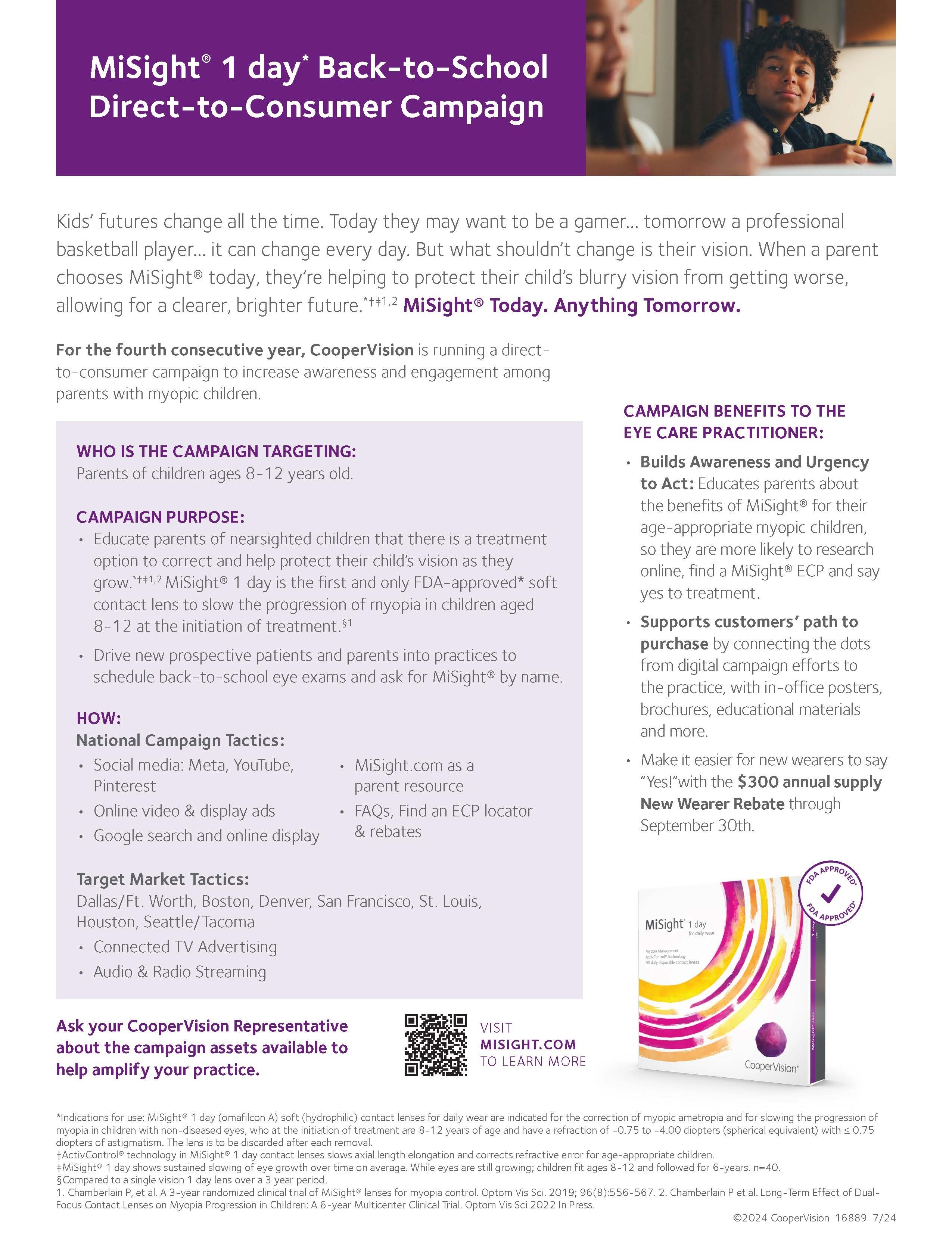 Misight® 1 day Marketing Materials | CooperVision Practitioner